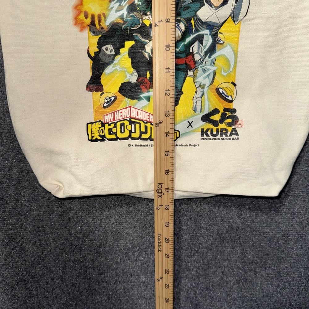 My Hero Academia Kura Sushi Tote Bag Canvas Anime Deku Bakugo Todoroki Promo - Picture 5 of 7
